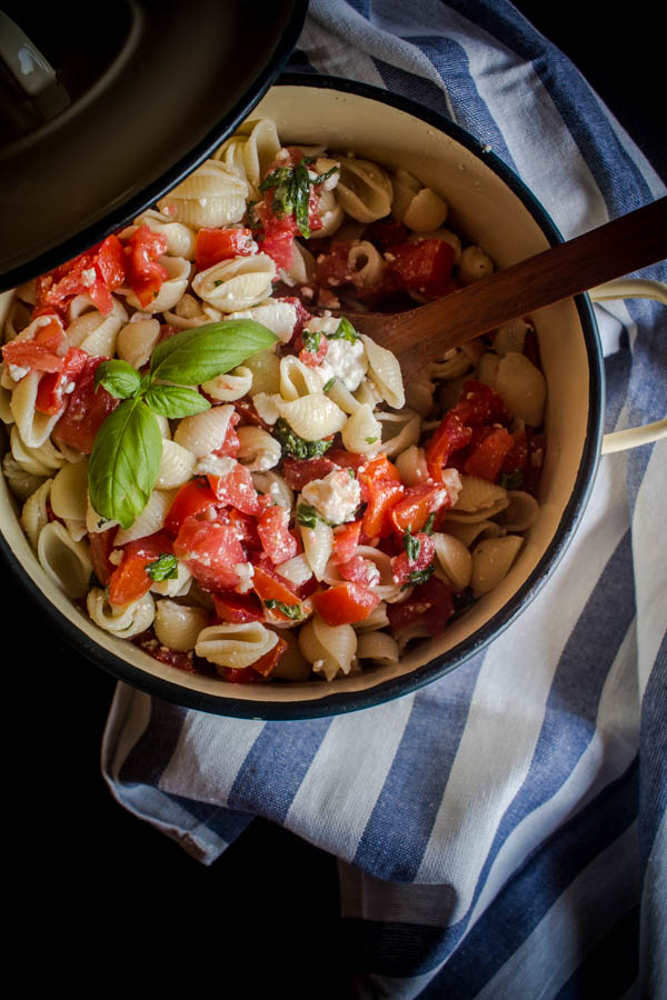 pasta tomatoes feta basil 2