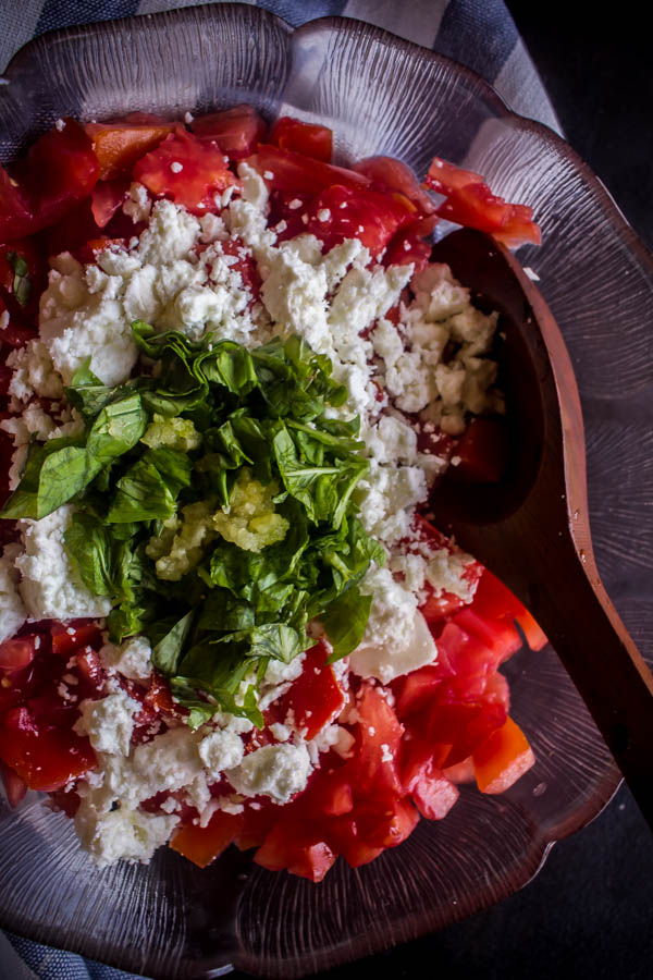 pasta tomatoes feta basil 3