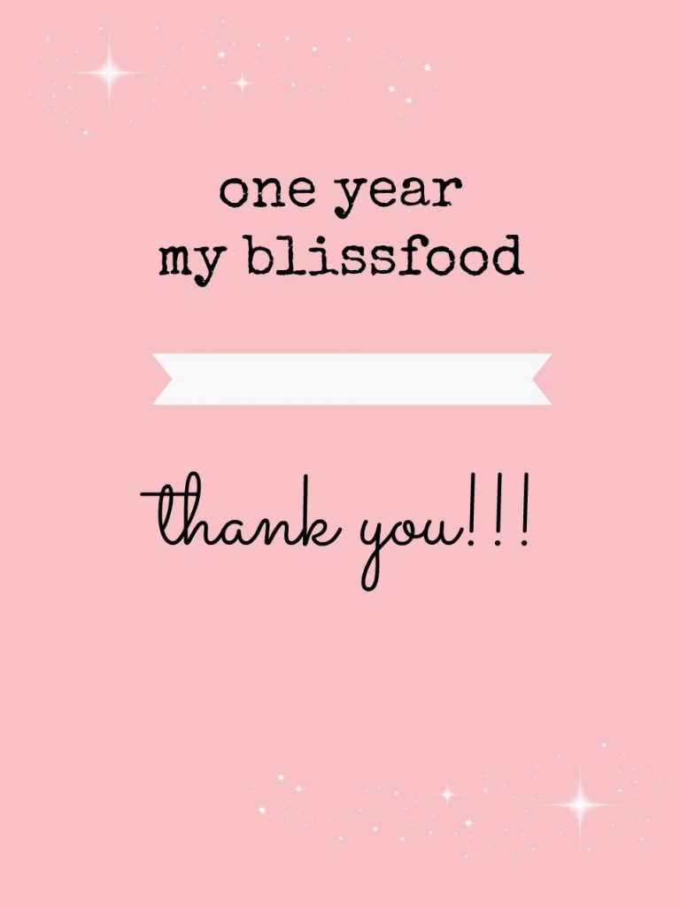 Ένας χρόνος my blissfood & το πρώτο μου giveaway