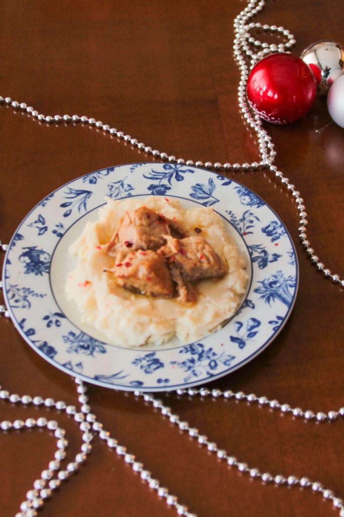 Χοιρινό με limoncello και πουρέ σελινόριζας