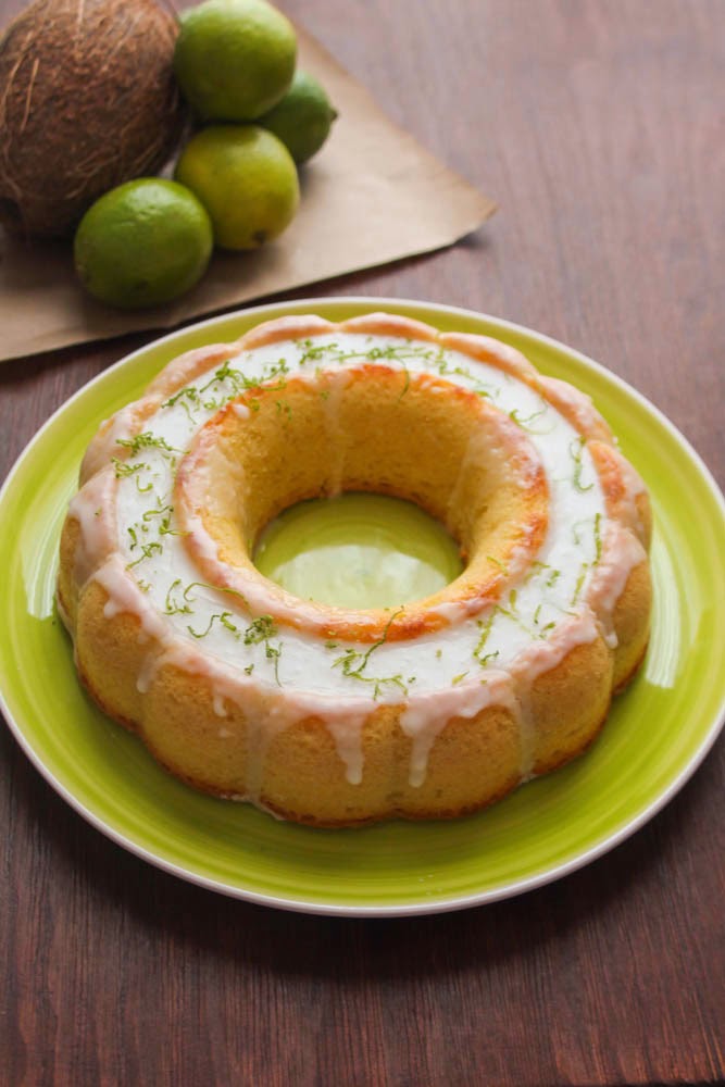 Κέικ με lime και καρύδα/Coconut lime cake