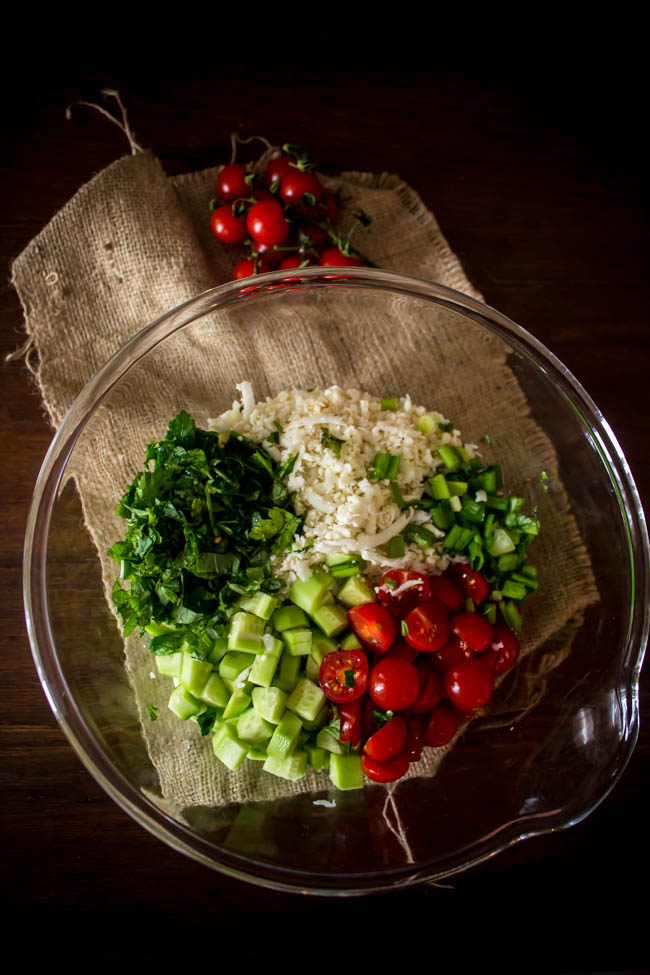 cauliflower rice tabouleh 5