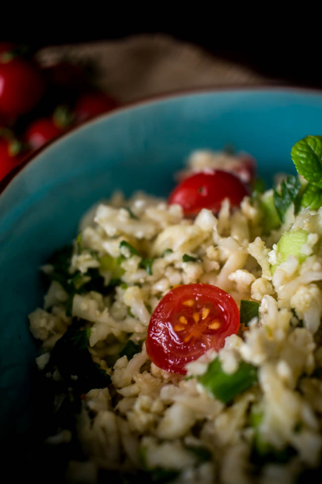 cauliflower rice tabouleh 7