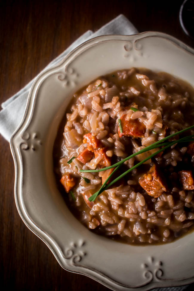 red wine chorizo risotto 2