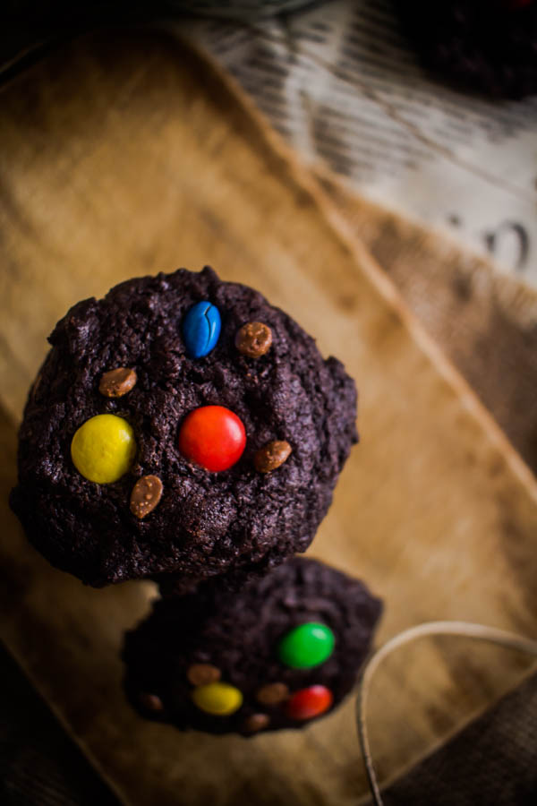 chocolate m&m cookies 8