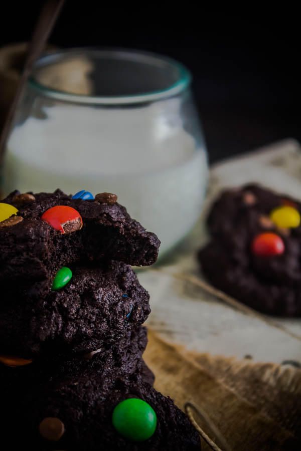 chocolate m&m cookies 9