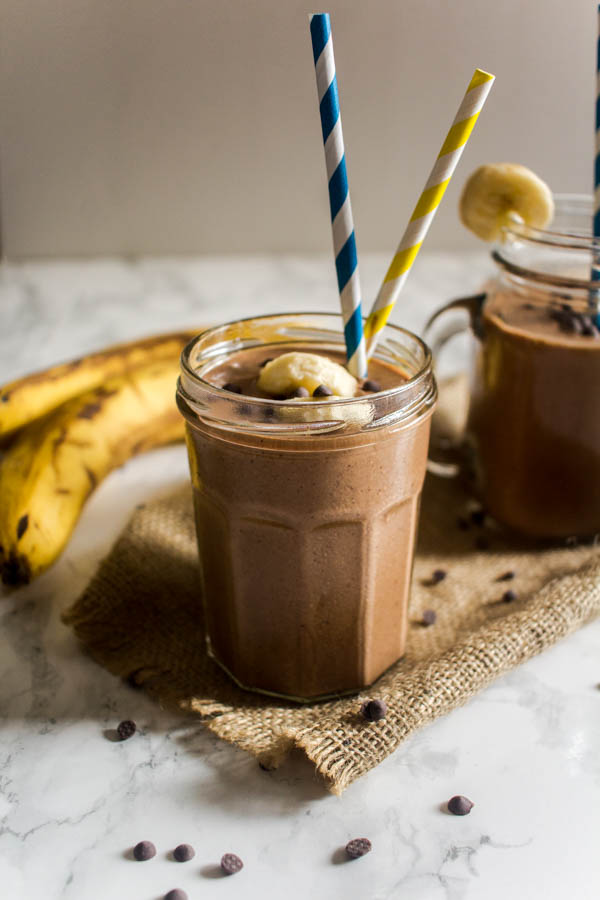 peanut butter banana chocolate milkshake 2