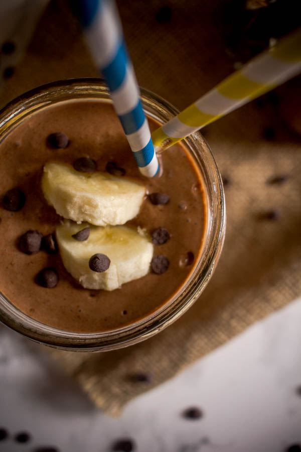 peanut butter banana chocolate milkshake 3