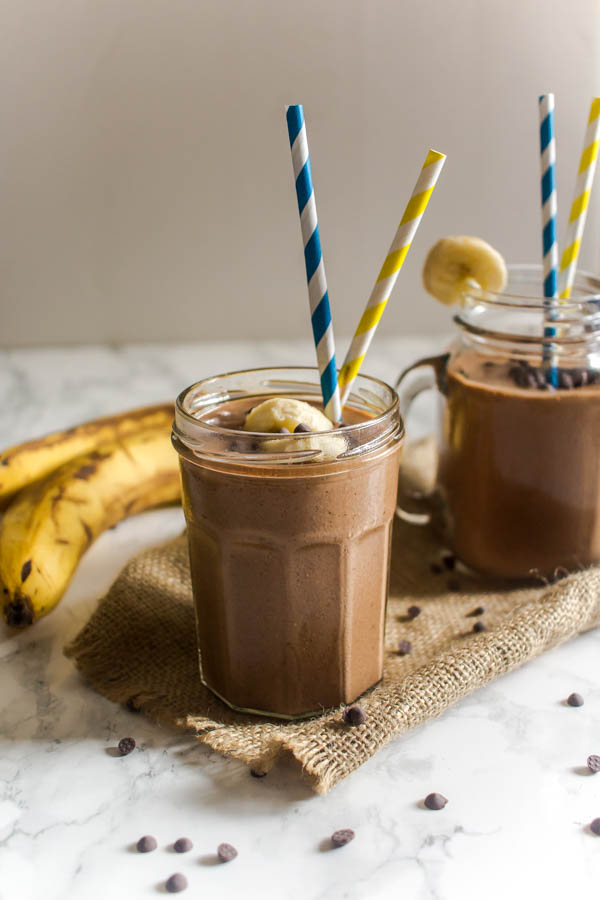 peanut butter banana chocolate milkshake 6