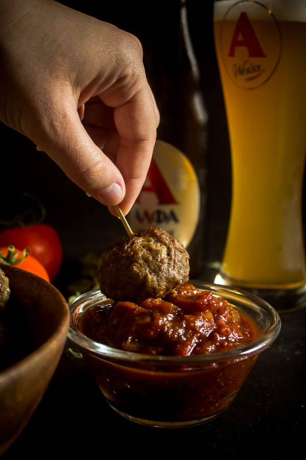 stuffed meatballs & tomato chutney 9