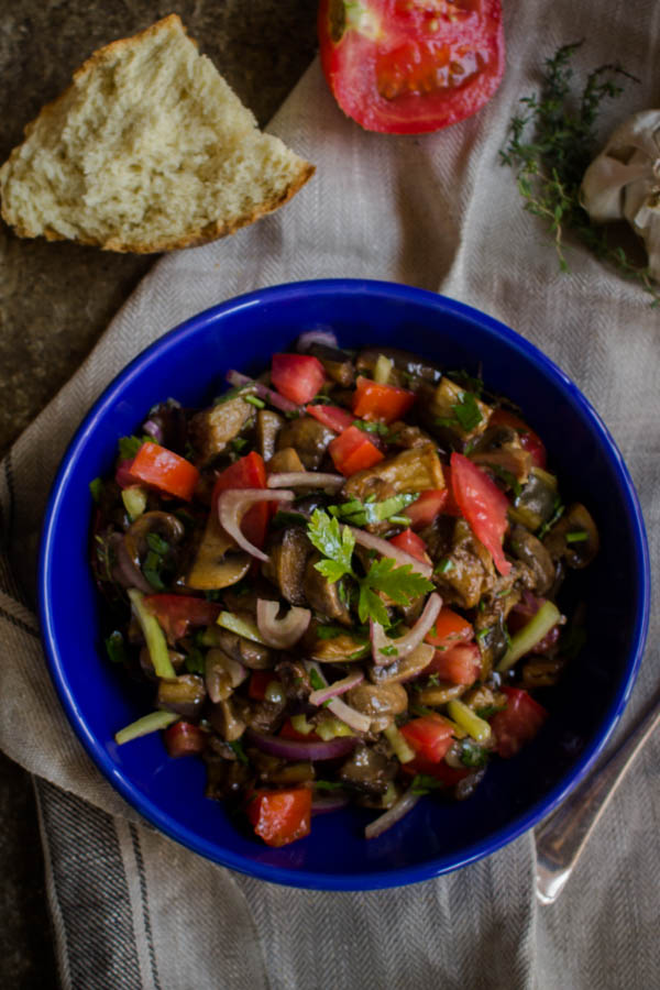 mushroom eggplant salad 7