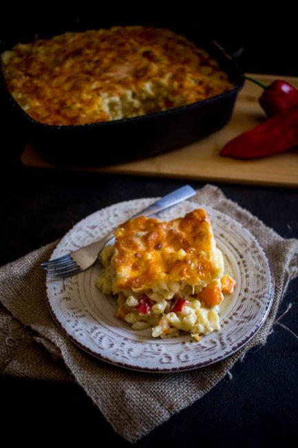 Mac and cheese στο φούρνο με λαχανικά