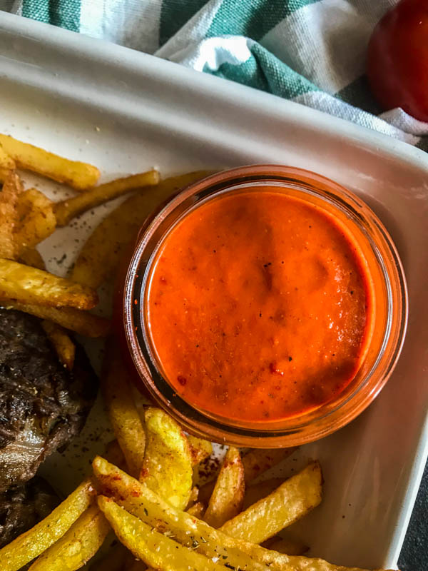 mini burger patties oven fried chips romesco sauce 4 (1 of 1)