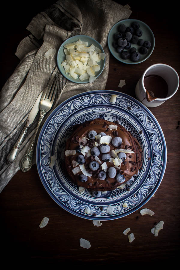 chocolate oat pancakes 2