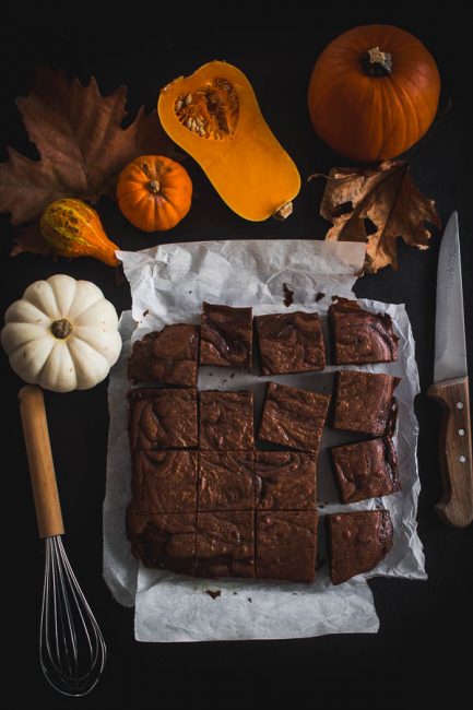 Σοκολατένια brownies με κολοκύθα