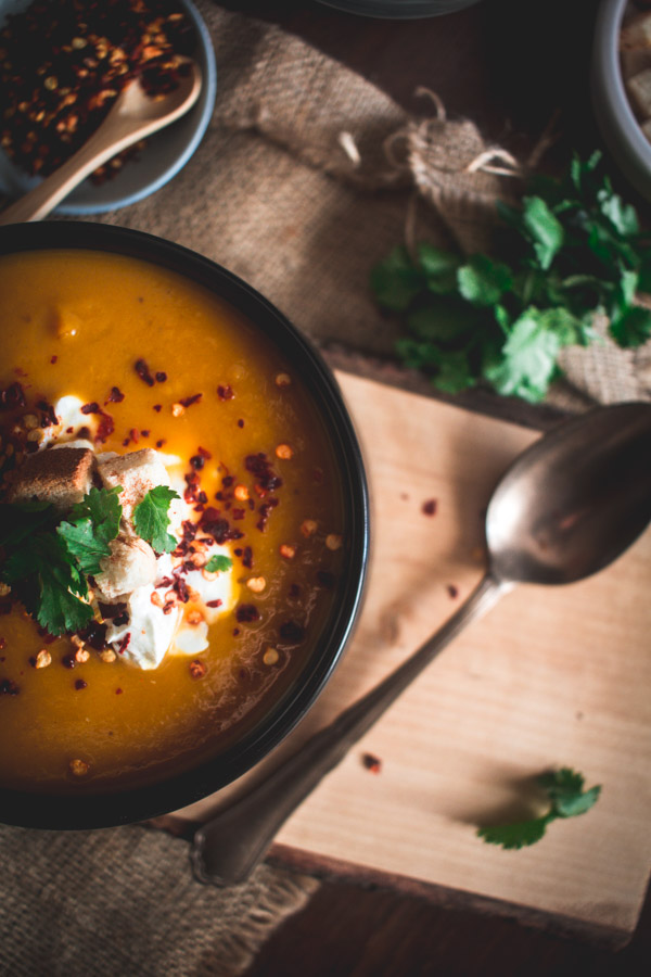 pumpkin sweet potato soup 5