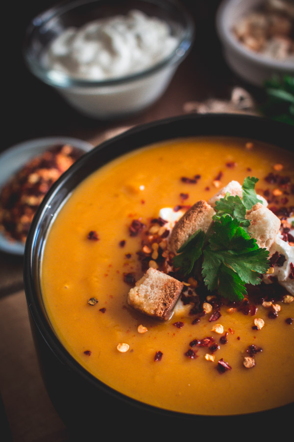 pumpkin sweet potato soup 7