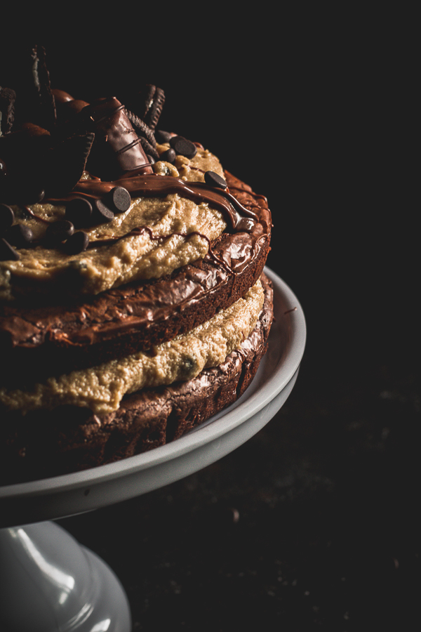 brownie cookie dough cake-6