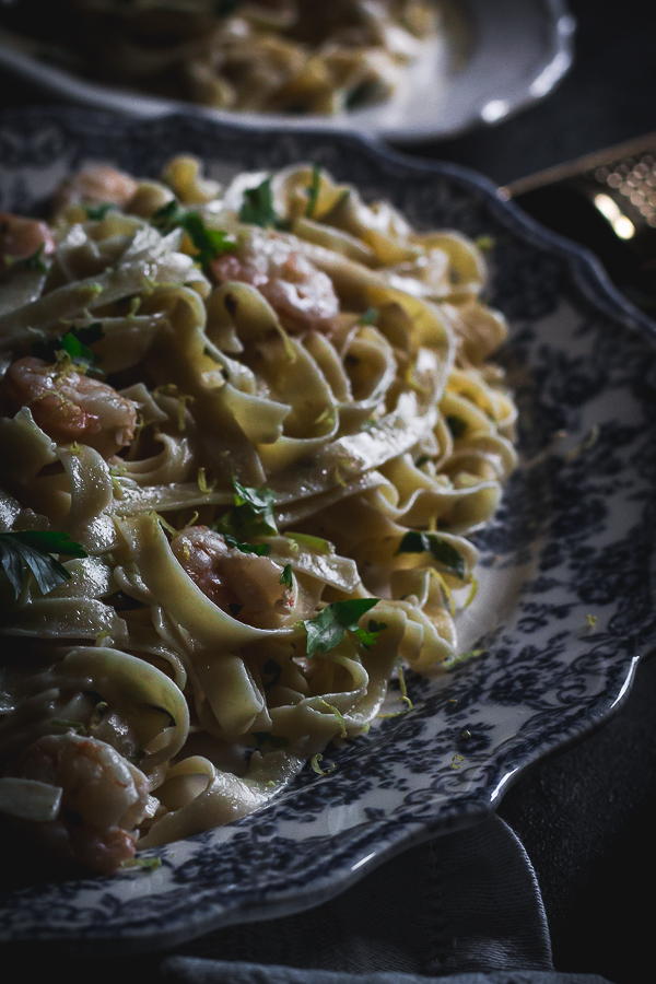 shrimp cream cheese pasta-9